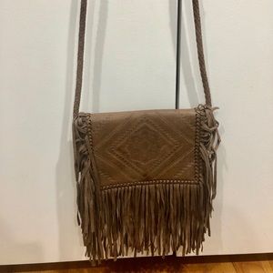 Brown BCBGeneration fringe purse